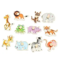 Les animaux de caricature - jouets de puzzle pour enfants